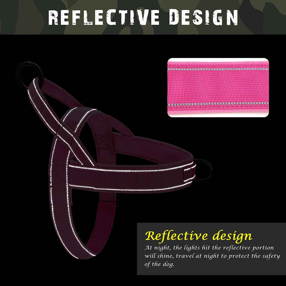 No-Pull Dog Harness – Soft Padded Reflective Vest for Small, Medium & Large Dogs