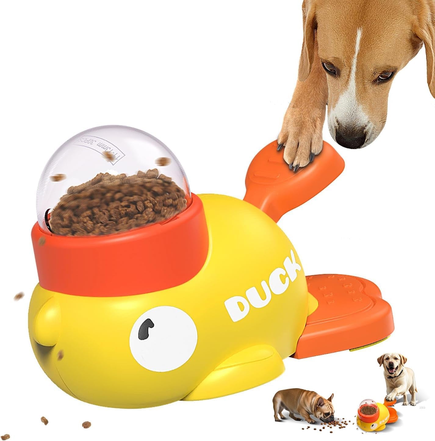 Duck-Shaped Dog Puzzle Toy & Slow Feeder Bowl — Mental Stimulation for Dogs & Cats