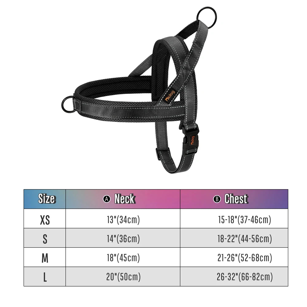 No-Pull Dog Harness – Soft Padded Reflective Vest for Small, Medium & Large Dogs