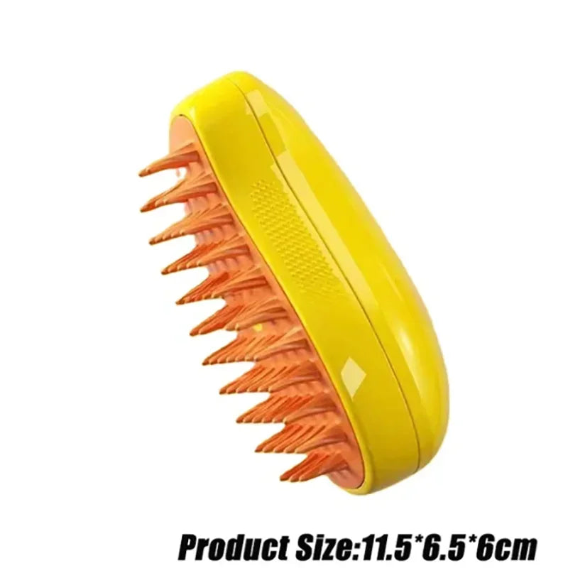 3-in-1 Electric Steam Pet Brush — Essential Oil Spray, Massage & Hair Removal for Dogs & Cats
