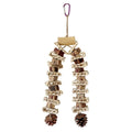 Large Parrot Chewing & Climbing Swing Toy – Natural Pine Cone Bird Cage Hanging Toy for Lovebirds & Cockatoos