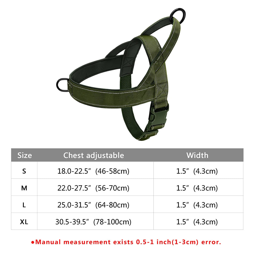 No-Pull Dog Harness – Soft Padded Reflective Vest for Small, Medium & Large Dogs