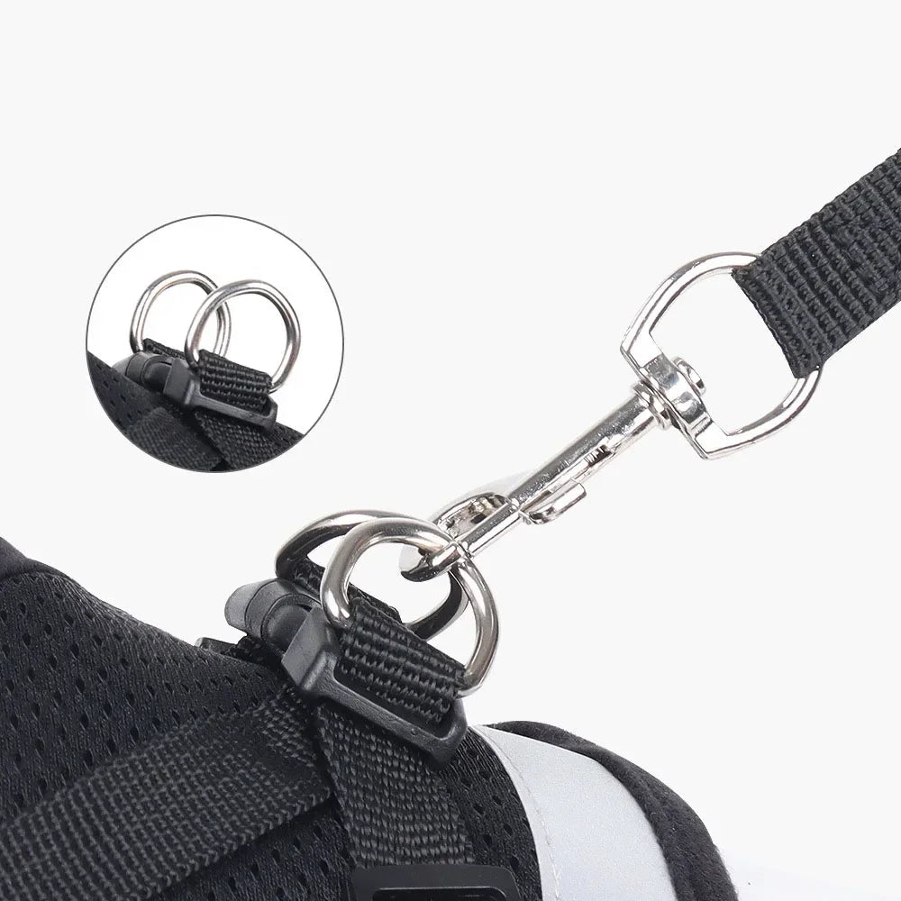 Escape-Proof Cat Harness & Leash Set – Adjustable Reflective Mesh Vest for Cats, Kittens & Small Dogs