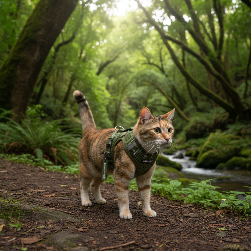 Escape-Proof Cat Harness & Leash Set – Adjustable Reflective Mesh Vest for Cats, Kittens & Small Dogs