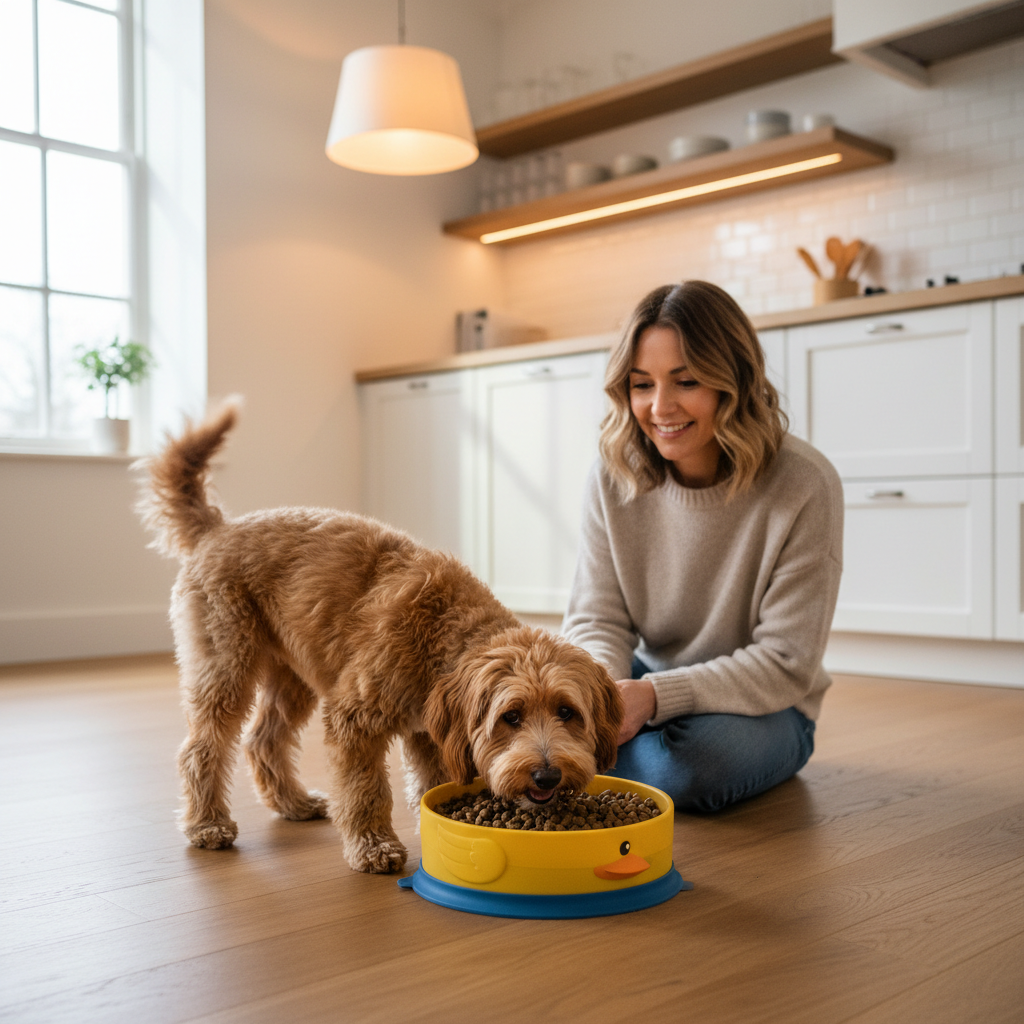 Duck-Shaped Dog Puzzle Toy & Slow Feeder Bowl — Mental Stimulation for Dogs & Cats